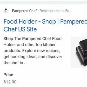 Pampered chef food holder